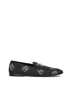 DENIM LOAFERS WITH LOGO