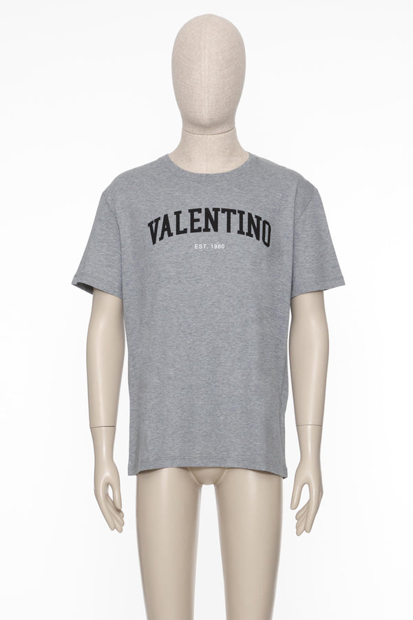T-Shirt In Cotone Con Stampa Valentino
