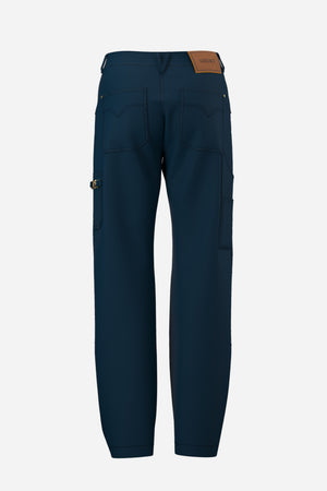 Pant Denim In Solid Canvas Fabric Tie-Dyed