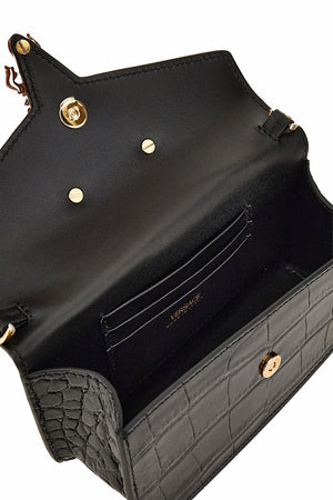 Virtus Mini Chain Crossbody In Vitello Embossed Coccodrillo