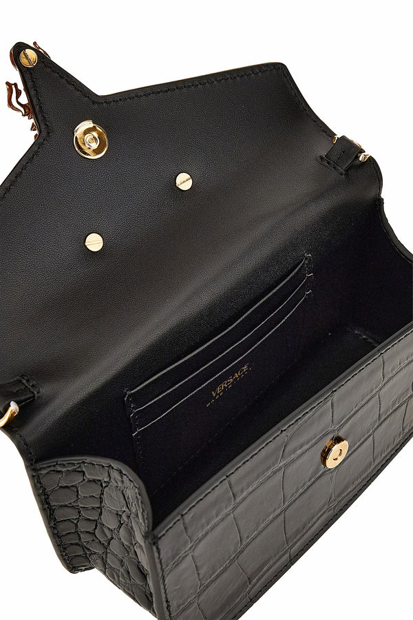 Virtus Mini Chain Crossbody In Vitello Embossed Coccodrillo