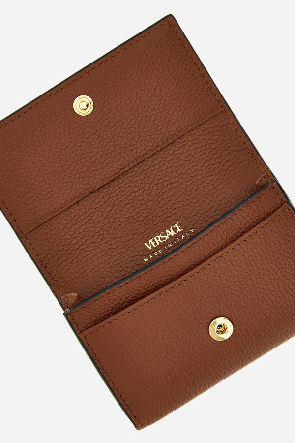 La Medusa Businnes Card Holder In Grainy Calf Leather