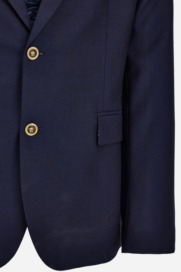 Formal Jacket In Wool Canvas Fabric