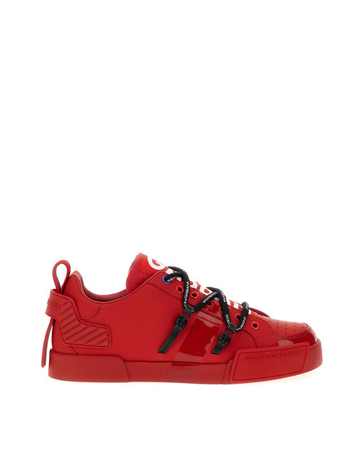 PORTOFINO SNEAKERS IN CALFSKIN AND PATENT LEATHER