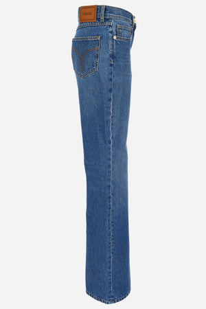 Pant Denim In Stone Wash Denim Fabric