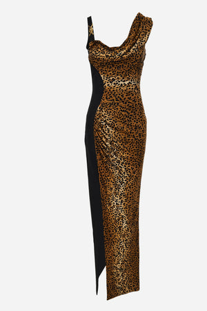 Gown In Leopard On Responsible Viscose Liquid Jersey