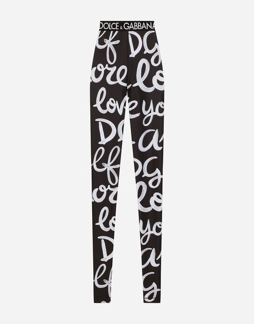 JERSEY LEGGINGS WITH DG LOVE YOURSELF PRINT