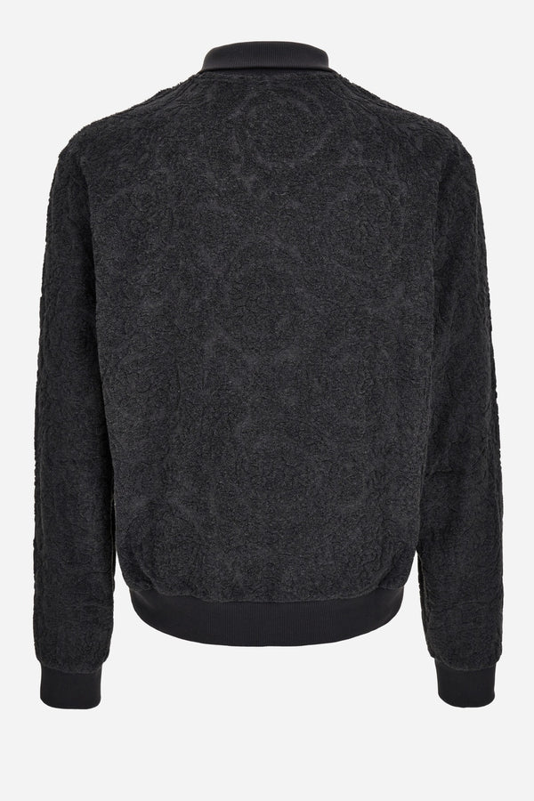 Sweatshirt In Baroque Towel Stitch Jacquard Fabric