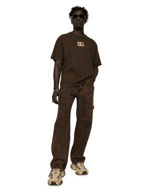 DG LOGO PRINT COTTON T-SHIRT