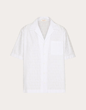 Camicia Da Bowling In Popeline Di Cotone Con Motivo Toile Iconographe