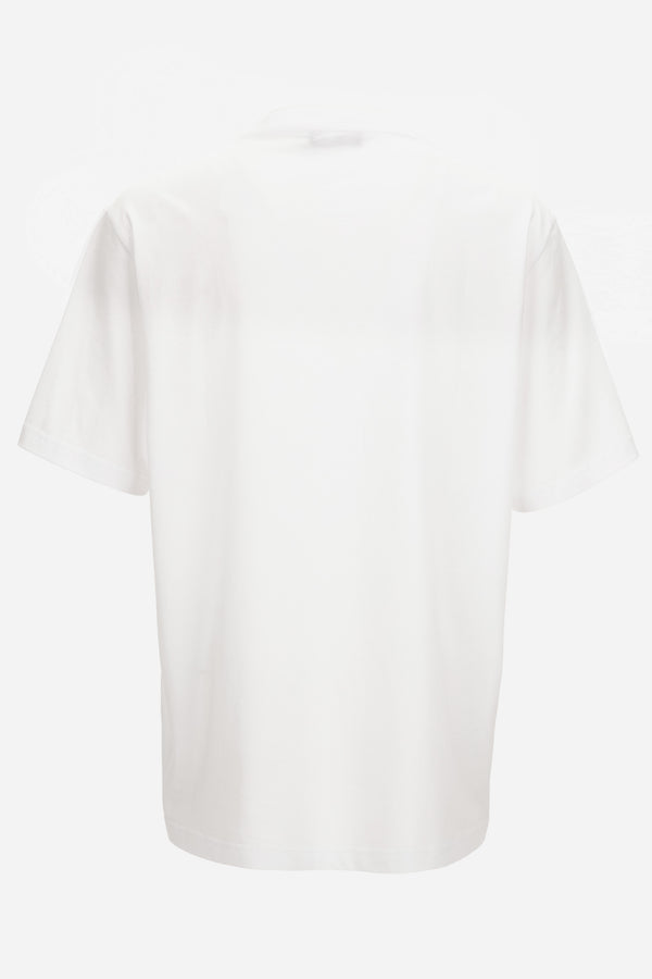T-Shirt In Cotton Jersey-Greca Print