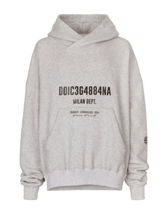 JERSEY HOODIE WITH LOGO PRINT