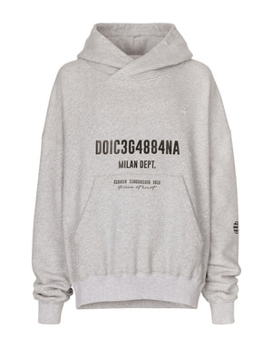 JERSEY HOODIE WITH LOGO PRINT
