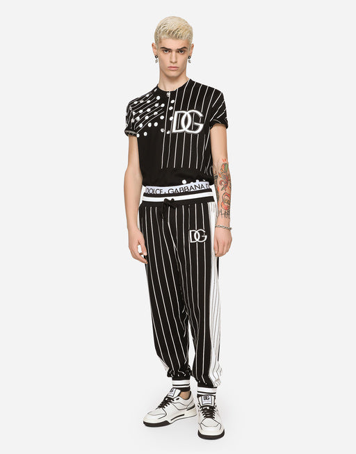 PRINTED COTTON T-SHIRT WITH DG LOGO