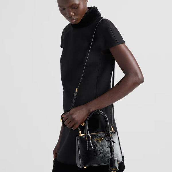 Galleria Mini Saffiano Vernice Black