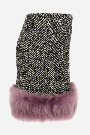Skirt In Responsible Wool Mix Chevron