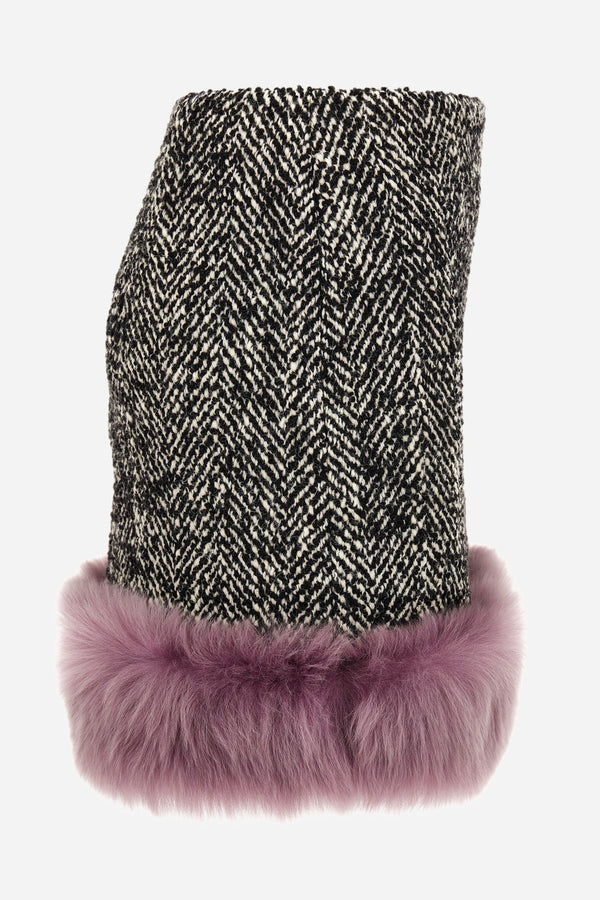 Skirt In Responsible Wool Mix Chevron