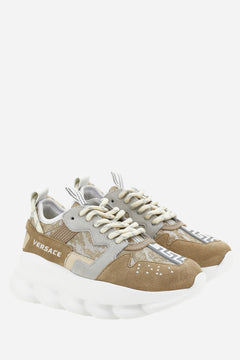 Chain Reaction Sneaker In Suede+Jacquard Fabric V+Calf Leather