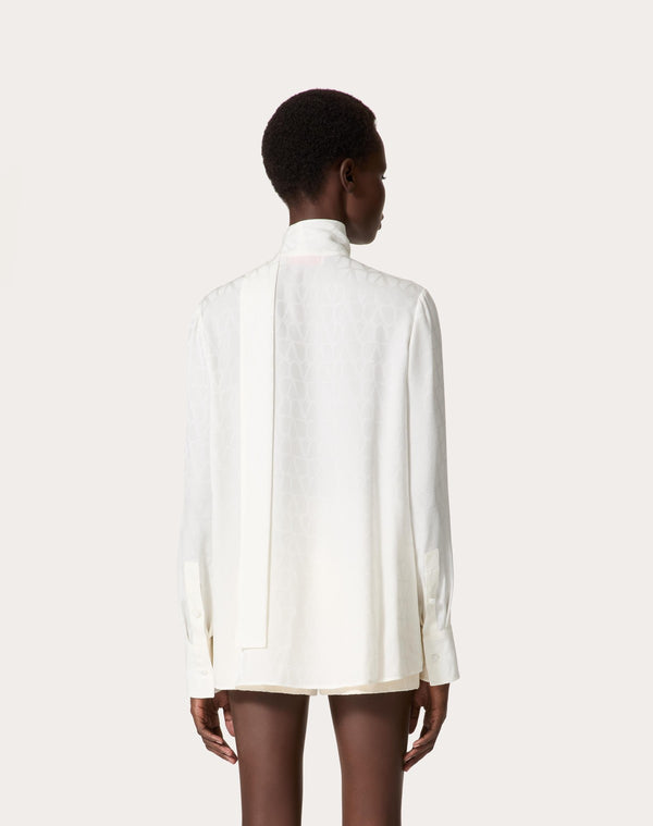 Camicia In Silk Jacquard Toile Iconographe 