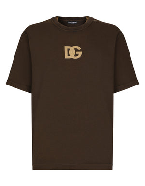 DG LOGO PRINT COTTON T-SHIRT