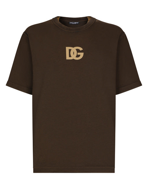 DG LOGO PRINT COTTON T-SHIRT