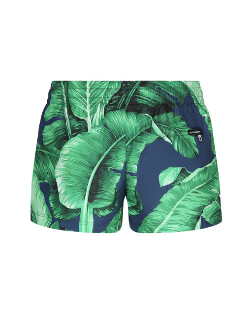 SWIM SHORTS WITH BANANA TREE PRINT