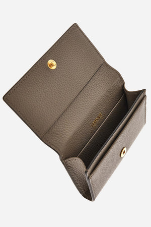 La Medusa Businnes Card Holder In Grainy Calf Leather