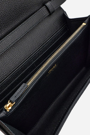 La Medusa Wallet On Strap In Grainy Calf Leather