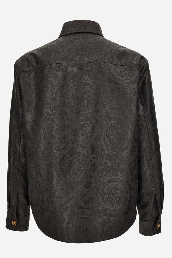 Blouson In Barocco Embossed Melange Technical Fabric