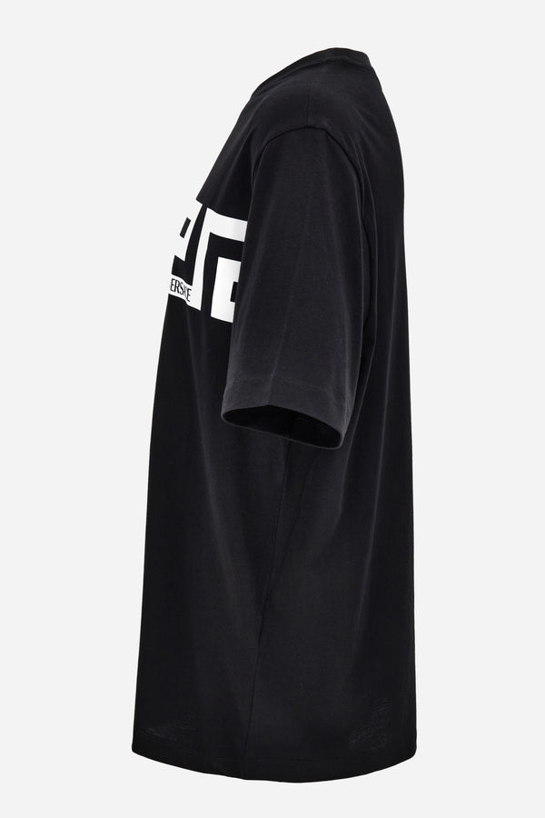 T-Shirt In Cotton Jersey-Greca Print