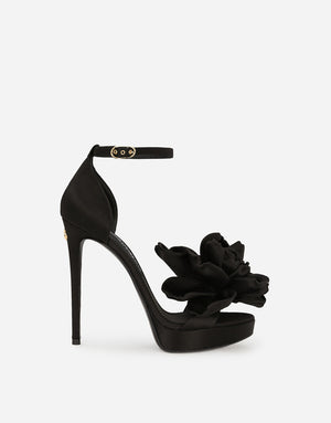 SATIN PLATFORM SANDALS