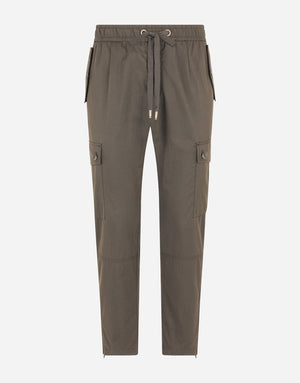 COTTON JOGGING PANTS WITH CAMOUFLAGE BANDS