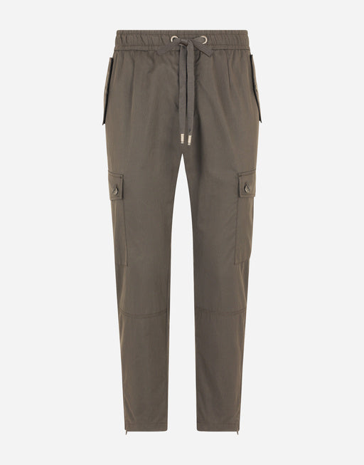 COTTON JOGGING PANTS WITH CAMOUFLAGE BANDS