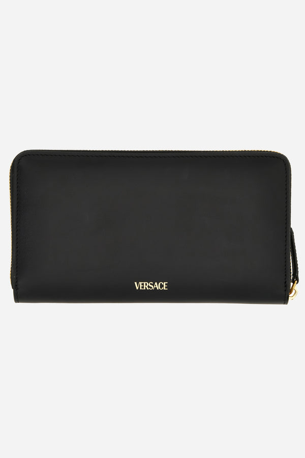 Virtus Zip Around Wallet In Calf Leather