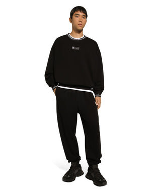 COTTON JOGGING PANTS WITH LOGO PRINT