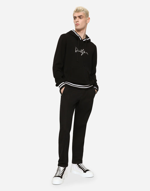 WOOL HOODIE WITH EMBROIDERY
