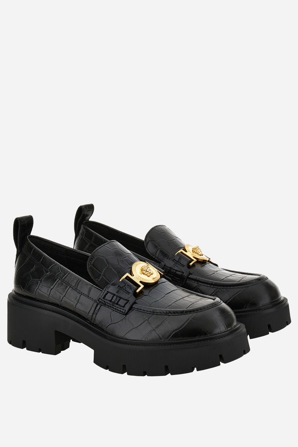 Icon Loafer  In Embossed Croc Calf Leather
