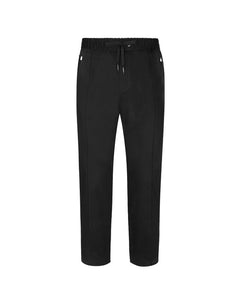 STRETCH COTTON JOGGING PANTS WITH PLATE