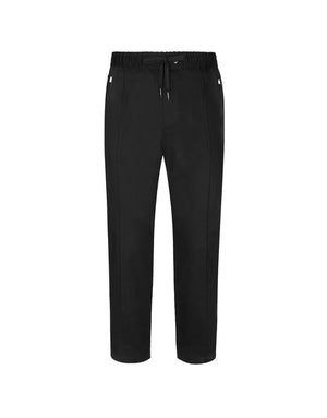 STRETCH COTTON JOGGING PANTS WITH PLATE