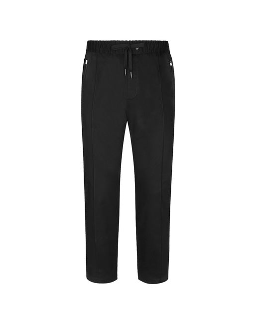 STRETCH COTTON JOGGING PANTS WITH PLATE