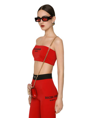 SPANDEX JERSEY BANDEAU TOP DGVIB3