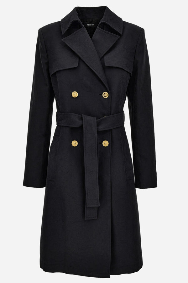 Trench/Parka In Baroque Jacquard Cotton Fabric