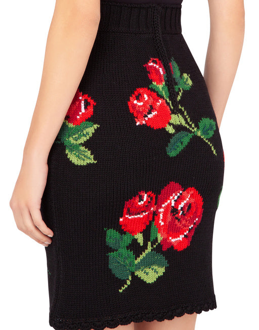 MINI SKIRT WITH ROSE EMBROIDERY