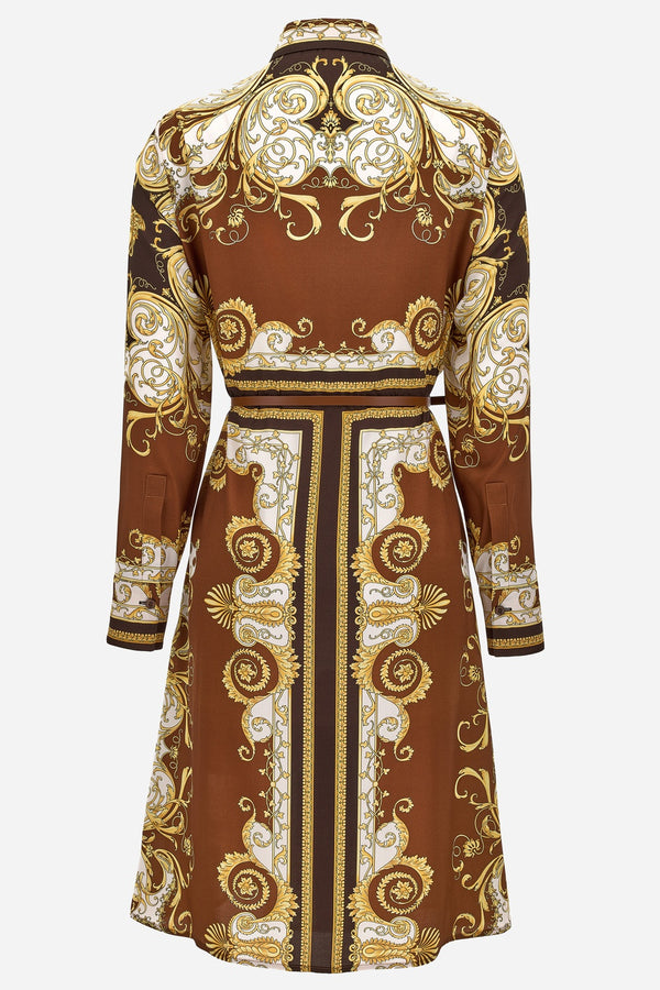 Dress In Twill Poly Barocco Sping Print