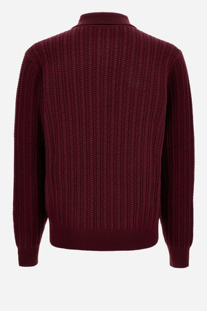 Knit Sweater In Cardigan Stitch