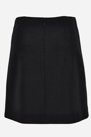 Skirt In Responsible Stretch Wool Grain De Poudre