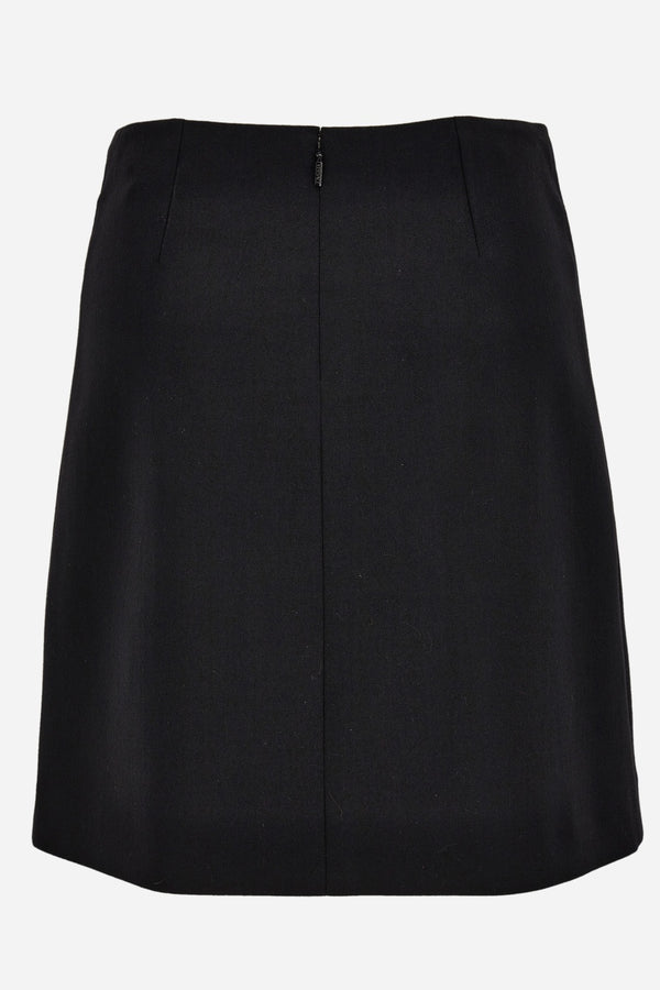 Skirt In Responsible Stretch Wool Grain De Poudre