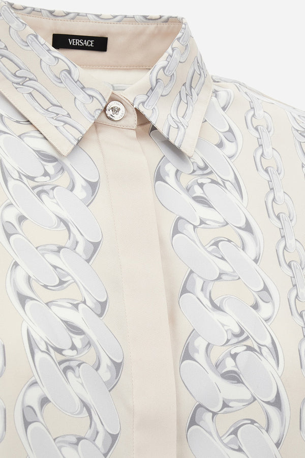 Formal Shirt In Twill Poly Medusa Chain Print