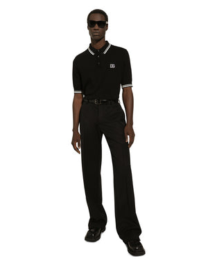 SHORT-SLEEVED POLO-SHIRT WITH DG LOGO EMBROIDERY