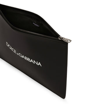 CALFSKIN DOCUMENT HOLDER WITH PRINTED LOGO